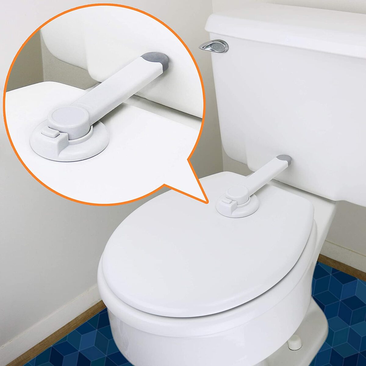 Baby Toilet Lock (2 Pack) Ideal Baby Proof Toilet Lid Lock with Arm