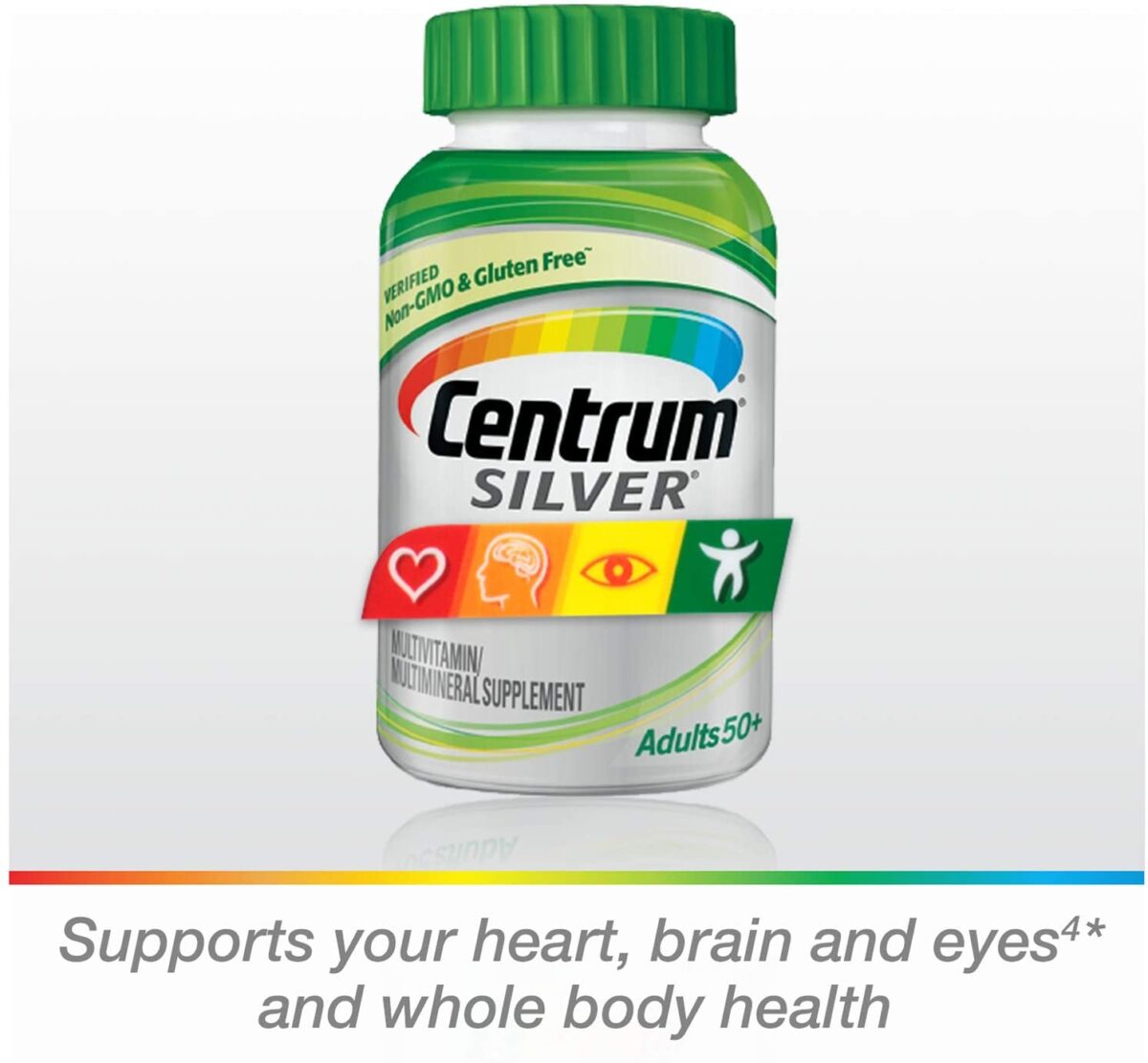 Centrum Silver Multivitamin for Adults 50 Plus, Multimineral Supplement with Vitamin D3, B Vitamins, Calcium and Antioxidants 220 Tablets