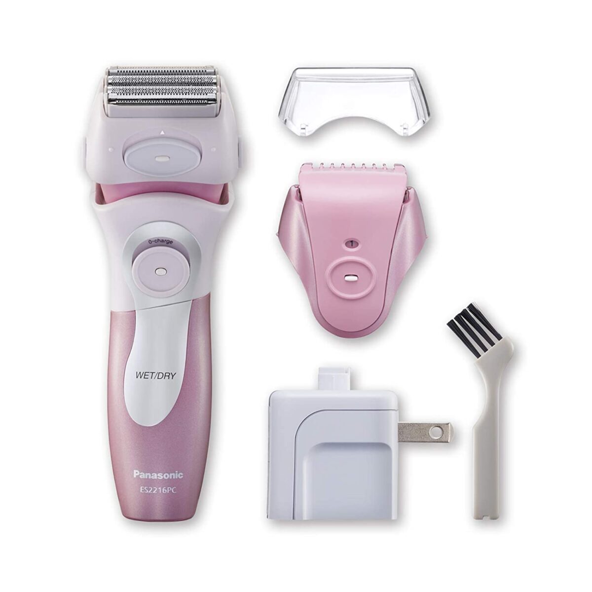 Panasonic Electric Shaver for Women, Cordless 4 Blade Razor, Close Curves, Bikini Attachment, Pop-Up Trimmer, Wet Dry Operation - ES2216PC