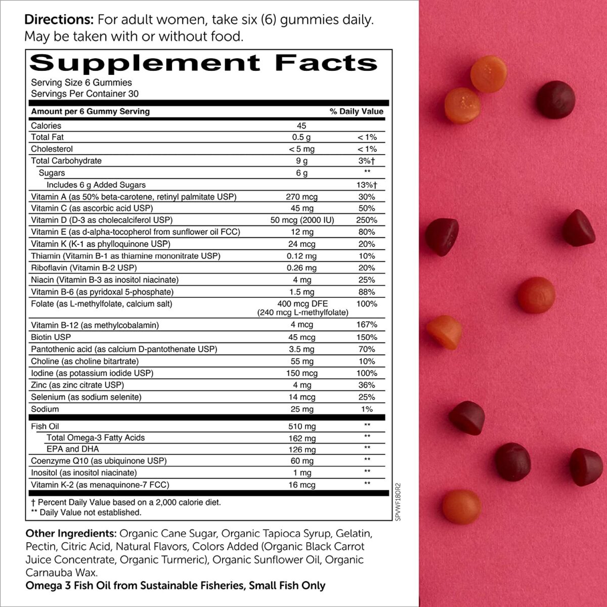 SmartyPants Women's Formula Gummy Multivitamins, 180 Gummies