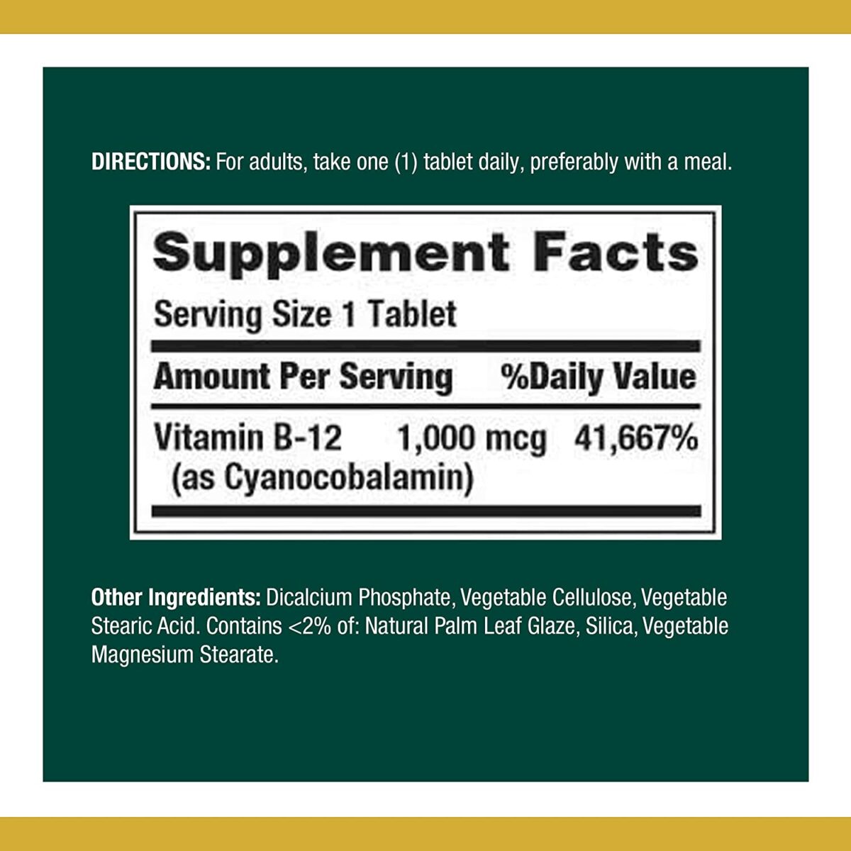 Vitamin B12 by Nature's Bounty, Supports Energy Metabolism and Nervous System Health, 1000mcg, 200 Tablets